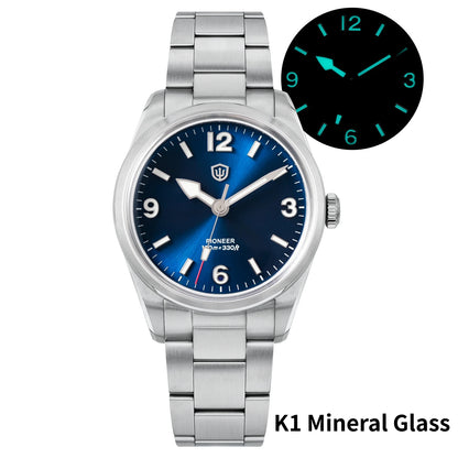 Watchdives WD1960S V2 36.5mm Men’s Quartz Watch VH31 Sweep-Seconds Movement  Sapphire Crystal BGW9/C3 Luminous  Watch for Men