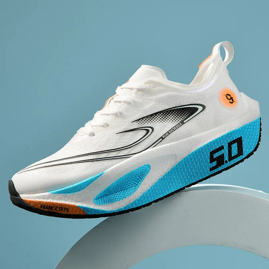 FourSeasons Ανδρικά Αθλητικά Sneakers CarbonPlate για Τρέξιμο, Αναπνεύσιμα Παπούτσια Μαραθωνίου για Αγώνες, Άνετα Παπούτσια Στίβου, Προπόνησης και Περπατήματος