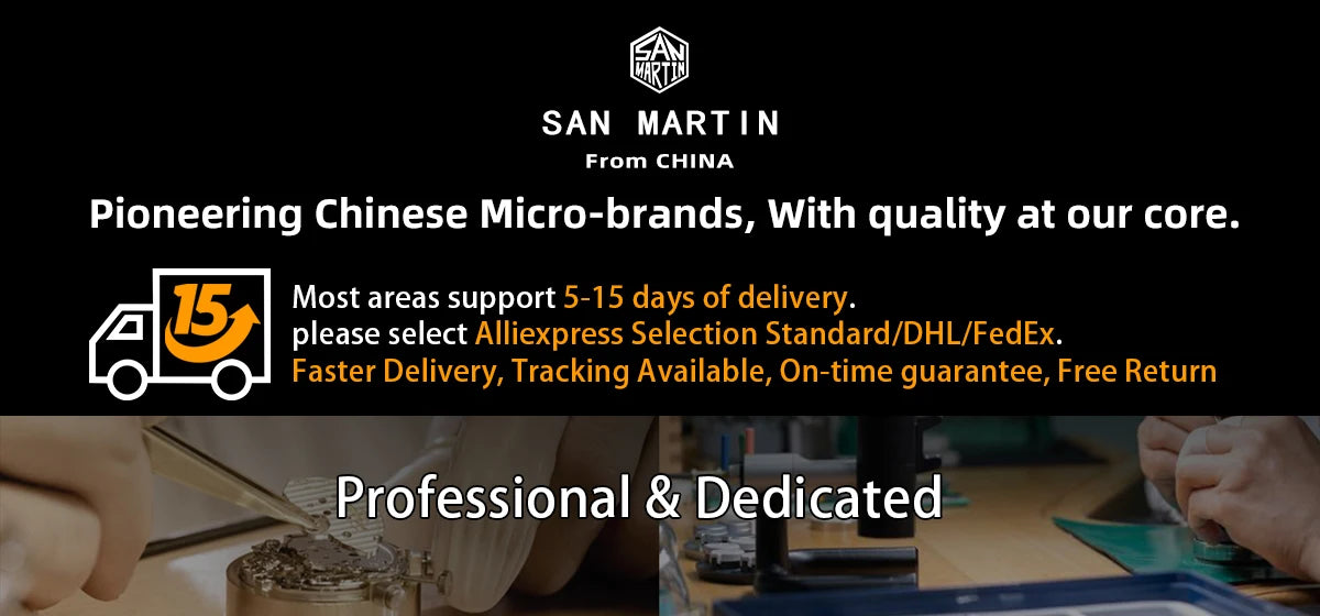 San Martin 36/39/42mm SN0144 JianZhan Gada Watch Miyota 9015 Original Design Chinese Style Dress Men Automatic Mechanical Watch