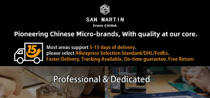 San Martin 36/39/42mm SN0144 JianZhan Gada Watch Miyota 9015 Original Design Chinese Style Dress Men Automatic Mechanical Watch