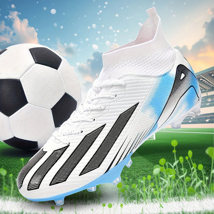 Ghete de fotbal pentru bărbați, crampoane pentru băieți, încălțăminte de fotbal ultraușoară sport, pentru adulți, profesională, antiderapantă și confortabilă, pentru antrenament și meciuri pe iarbă