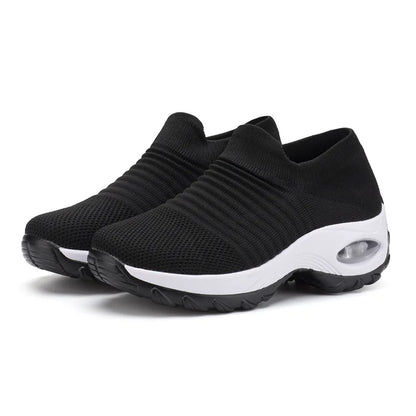 Adidași ușori de damă, la modă, pentru alergare, pantofi sport pentru activități în aer liber, pantofi de alergare confortabili din plasă respirabilă, cu pernă de aer și șireturi