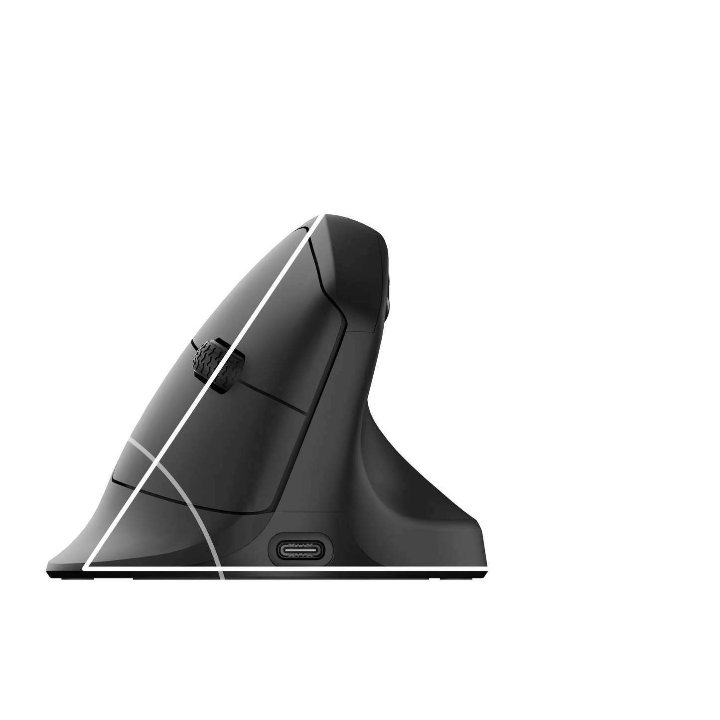 Keychron M5 безжична ергономична мишка, оптична, 8K Polling Rate, 2.4GHz и Bluetooth, Type-C, 3950 сензор