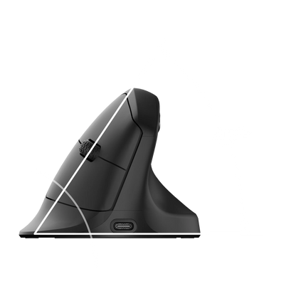 Keychron M5 безжична ергономична мишка, оптична, 8K Polling Rate, 2.4GHz и Bluetooth, Type-C, 3950 сензор
