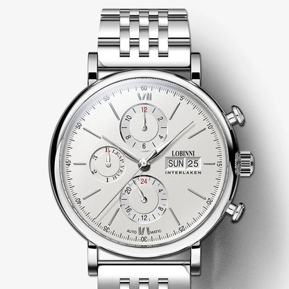 Luxury Brand Switzerland LOBINNI Perpetual Calendar Seagull Automatic Mechanical Men's Watches Sapphire Multi-function L13019-11