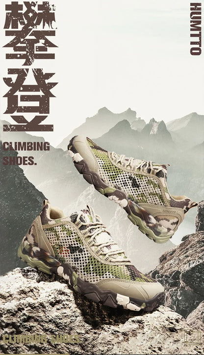 HUMTTO Shoes for Men Non-slip Sports Breathable Summer Hiking Shoes Man Outdoor Luxury Designer Trekking Climbing Mens Sneakers