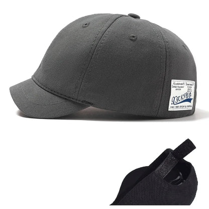 Big Head Hat Back Closed 5cm Short Brim Baseball Cap for Men Mesh Fitted Caps Stretchy Full Closed Caps 56-60cm 61-65cm