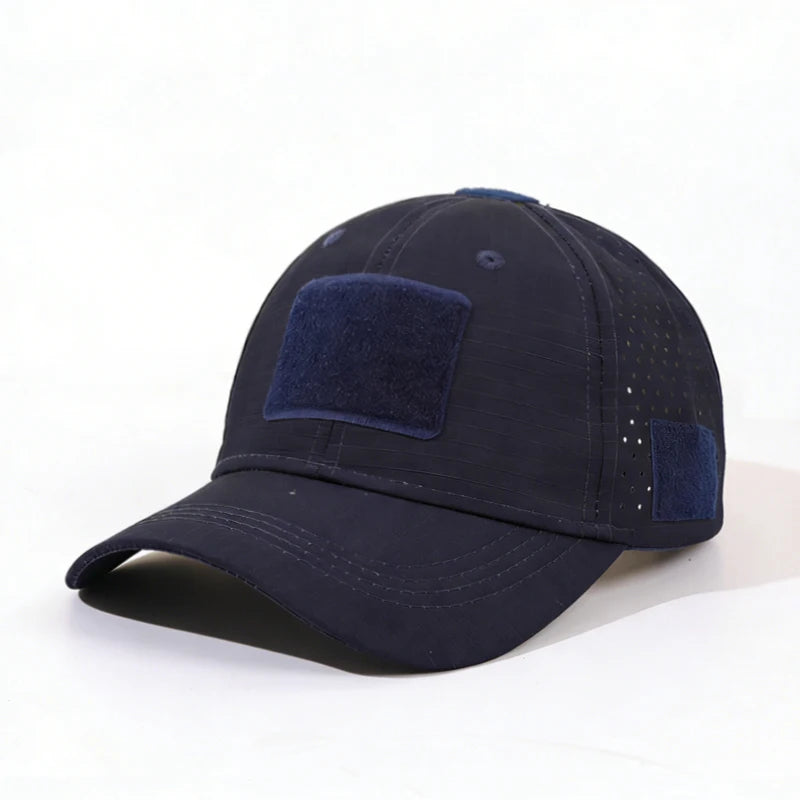 Casquette de baseball fonctionnelle de camouflage pour l'extérieur 1PC ! Tissu à séchage rapide + autocollant à personnaliser : un incontournable pour les adeptes de la mode tactique.