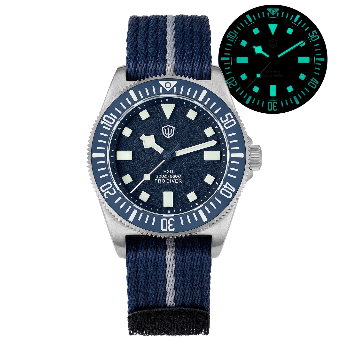 Watchdives EXD 40Mm Titanium Dive Watch Man VH31 Sweep Quartz Watches 200 Waterproof Ar Sapphire BGW9 Luminous 316L Wristwatch