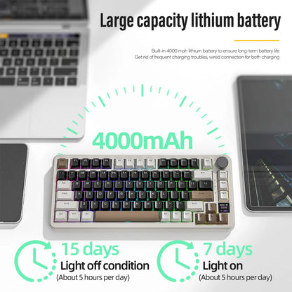 ATTACK SHARK X85/X85Pro Wireless Mechanical Keyboard 75% 82 Keys Tri-Mode Bluetooth Wired RGB Hot Swap Gasket Knob Large battery