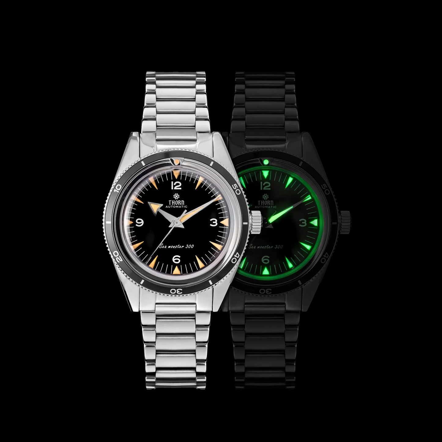 THORN T026 Automatic Watch 38mm Sapphire 316L Stainless Steel PT5000/Swiss Ronda Movement Vintage Style Luminous Men's Watch