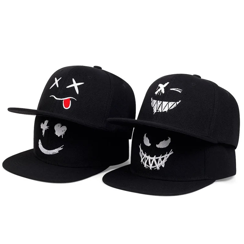 Hip-Hop-Herrenkappen – Personalisierte, bestickte Baseballkappe – Verstellbare Snapback-Kappe aus Baumwolle – Sonnenkappe für Frühling und Sommer – Freizeitkappen
