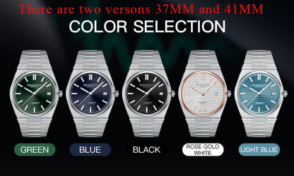 SPECHT&SOHNE New 37MM Men's Watches Luxury Automatic Watch For Men Rose Gold Stainless Steel Mechanical Wristwatch Waterproof