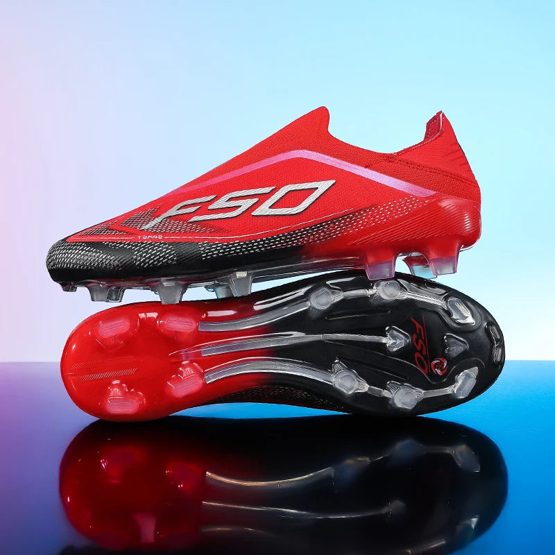 Botas de fútbol para hombre, antideslizantes, para niños, para exterior, zapatillas de fútbol superventas, para partido sobre césped, de alta calidad, con tacos, de caña alta y ligeras