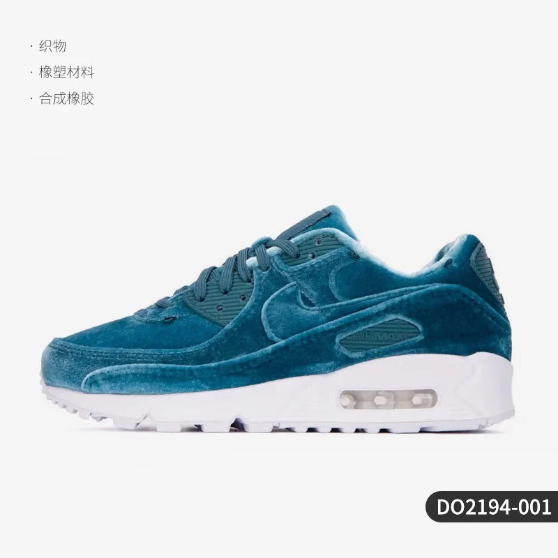 Chaussures de sport Nike Authentic Air Max 90 Blue Velvet pour femme avec amorti à air DO2194-001
