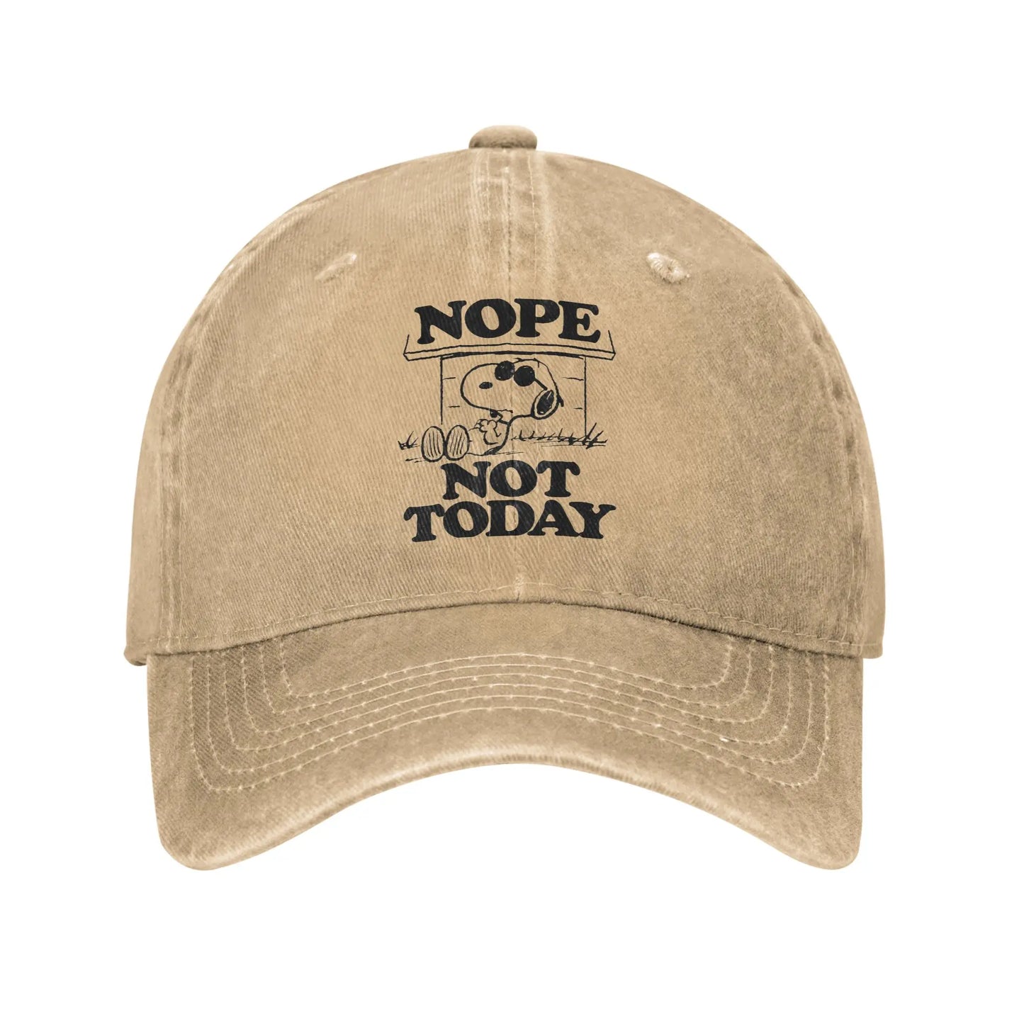 Sleeping Snoopy Baseball Caps Casual Distressed Washed  Snapback Cap Unisex Style Outdoor Summer Adjustable Caps Hat