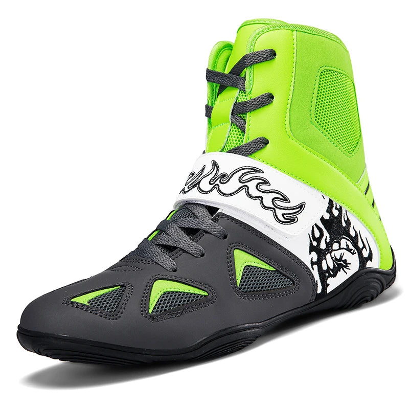 2026 Professional Boxing Shoes Big Size Wrestling Shoes Lightweight Outdoor Male Gym Training Sneakers White Red Man