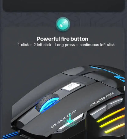 IMICE X7 Optical Gaming Mouse Adjustable DPI Ergonomic Anti Slip Design Colorful Luminuse Suitable for Desktop Computers Laptop