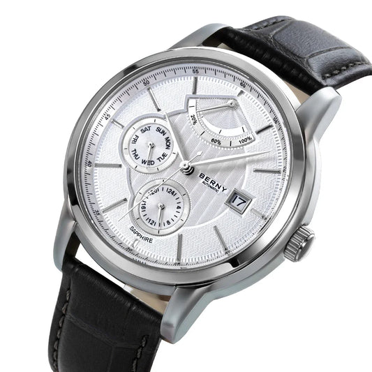 BERNY Luxury Automatic Mechanical Watch for Men Calendar Sapphire MIYOTA 9110 Dress Business Wristwatch High-end Men's Watches