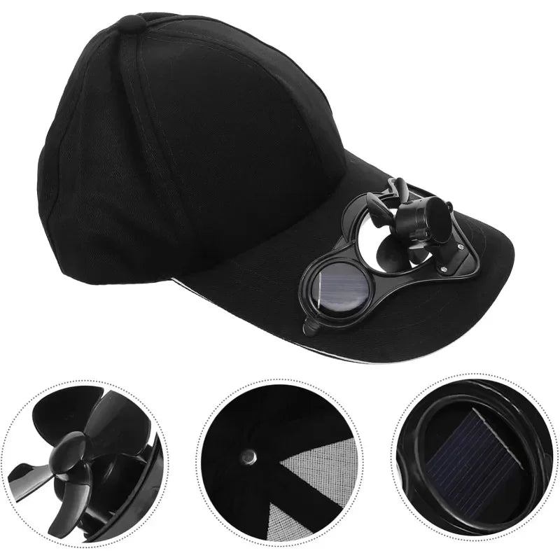 Solar Fan Cap UV Protection Hat Light Mesh Baseball Cap Cooling Fan For Fishing Golf Travel Sports Summer Item Sun Visor Hat