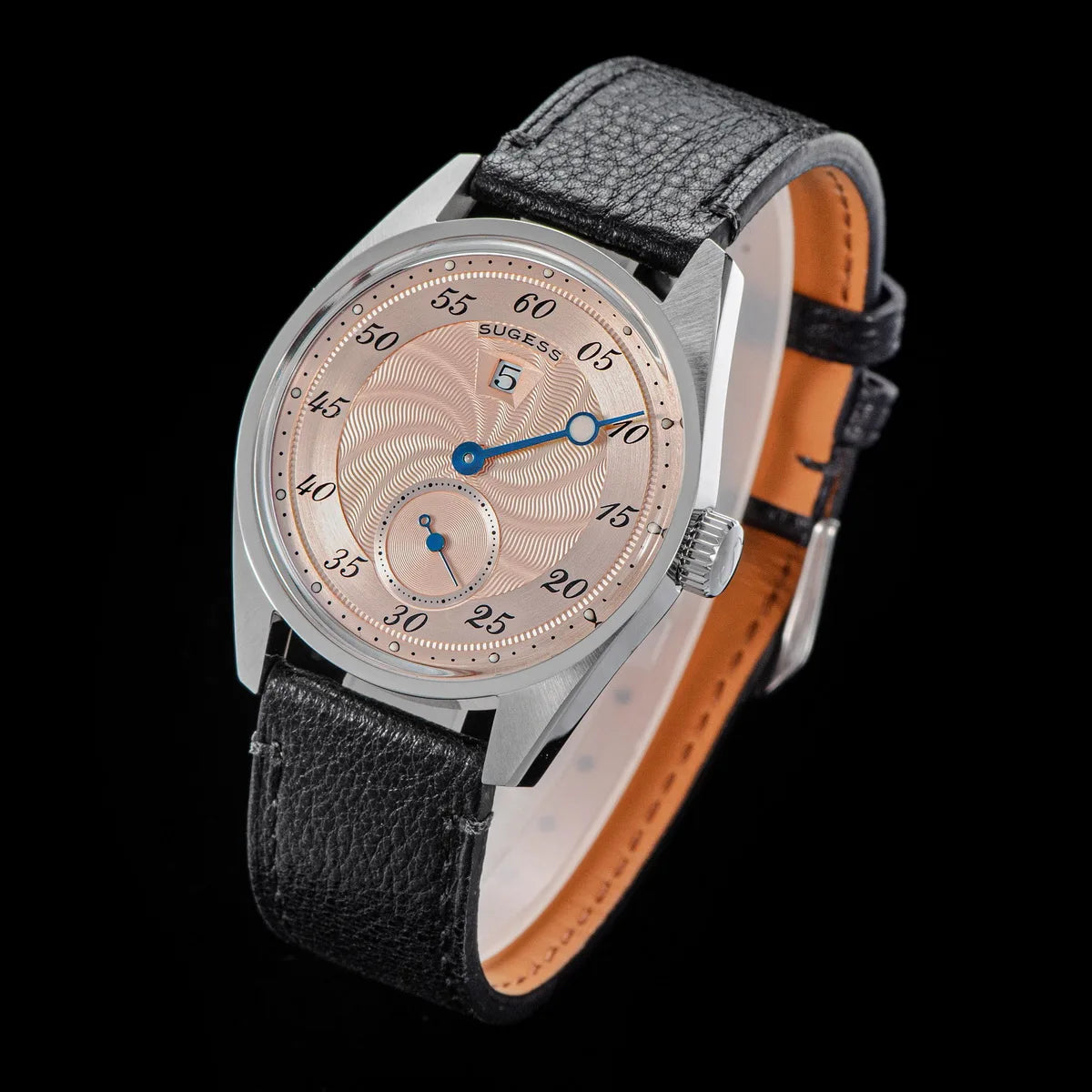 Sugess Mens Watch Automatic ST1721 Movement Aventurine Mechanical Wristwatches Hardlex Glass Fashion Simple Business Clock S451