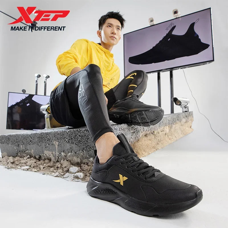 Xtep men's running shoes, lightweight surface training, comfortable breathable jogging stability outdoor shoes, model 879419110032