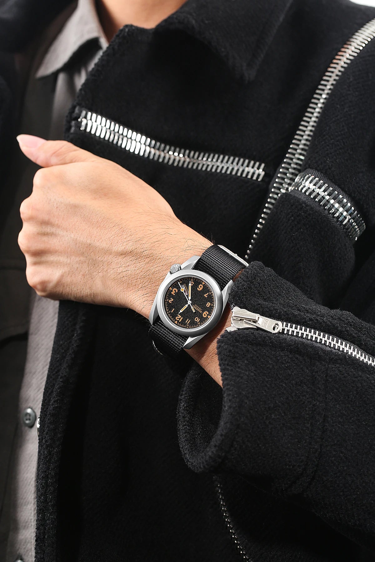 Relógio masculino Boderry Field Watches VOYAGER, caixa em bronze, mecânico automático, 100M impermeável, estilo militar, marca de topo
