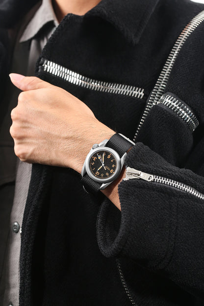 Relógio masculino Boderry Field Watches VOYAGER, caixa em bronze, mecânico automático, 100M impermeável, estilo militar, marca de topo