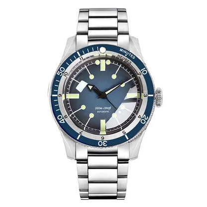 Pilot Watch 200M Water Resistant Mechanical Wristwatch NH35A PT5000 Miyota 8215 Domed Sapphire Glass 120 clicks Bezel Steel Band