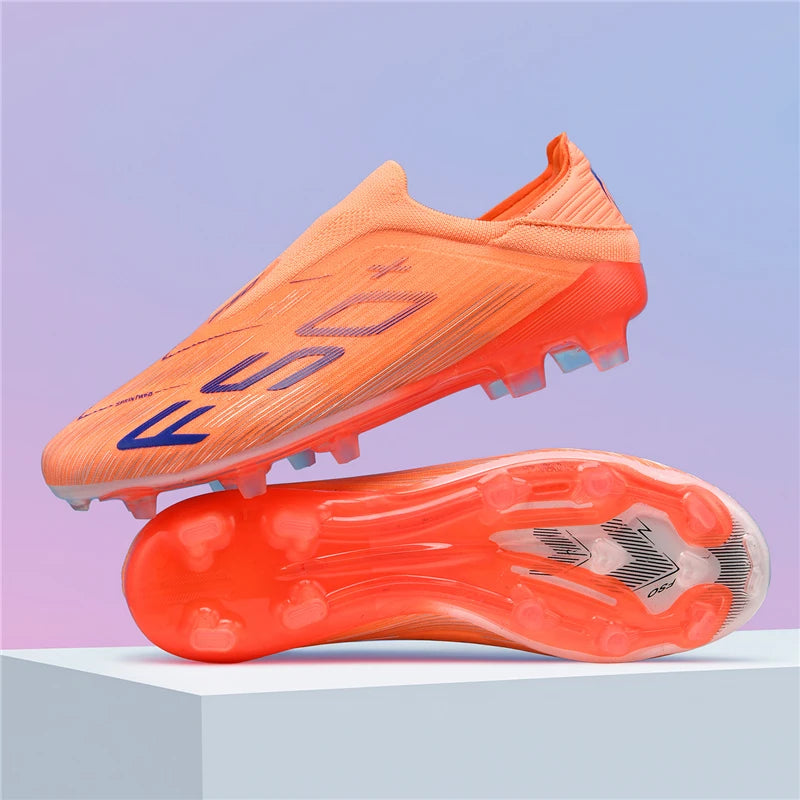 New Men's Football Boots Turf Comfortable Ultralight Soccer Shoes Non Slip Sport Fg Grass Cleats Futsal Indoor Adult Non-Slip