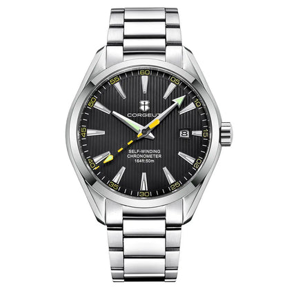 Luxury NH35 Movt Corgeut 41mm Man Sport Clock Automatic Relogio Masculino Mechanical Wristwatch Sapphire Steel Band Men's Watch