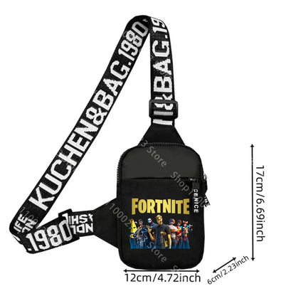 Fortnites Adult Shoulder Bag Sports Casual Lightweight Mini Phone Bags Cartoon Game Figure Printed Men Crossbody Chest Pack Gift