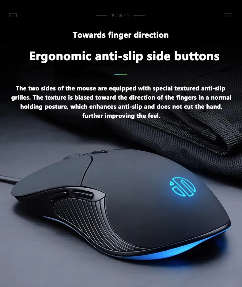 INPHIC B1 USB Wired Mouse, Silent Office Gaming Mouse for PC and Laptops