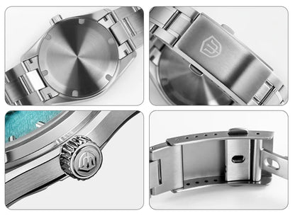 Watchdives New WD0003B ‌Aventurine Dial Watch VH31 Quartz Movement Sapphire Crystal Luminous 100m Waterproof 36mm Vintage Watch