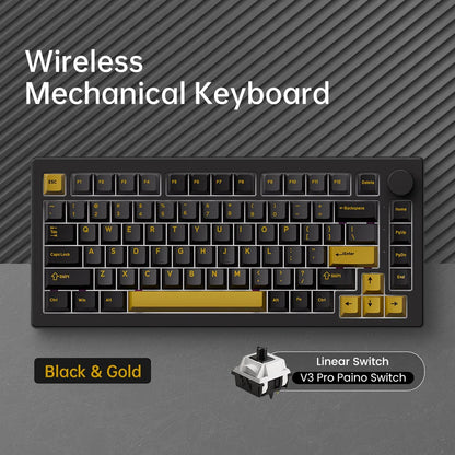 Akko 5075 V3 75% Mechanical Keyboard 8000/10000mAh 2.4GHz Wireless/Wired Type-C/BT 5.0 Hot Swap RGB Gasket for Gaming Typing