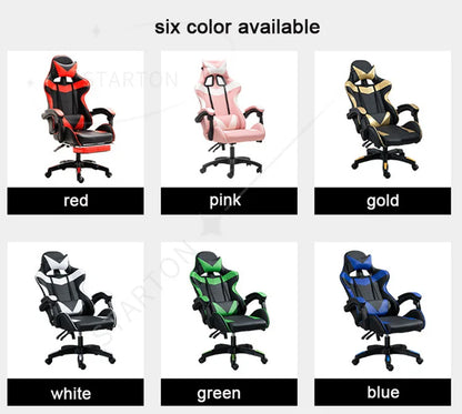 PC Gamer Gaming Chair PU Leather Office Adult Ergonomic RGB Racing Computer Gamer Racing Gamer Chair  for Sale