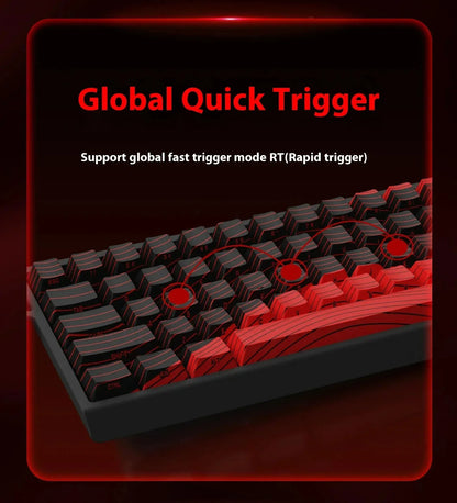MADLIONS MAD 60/68HE Gaming Magnetic Switch Keyboard Wired Key Web Drive Custom 8K 61/68 Return RT Adjustable Keystroke Hot Swap
