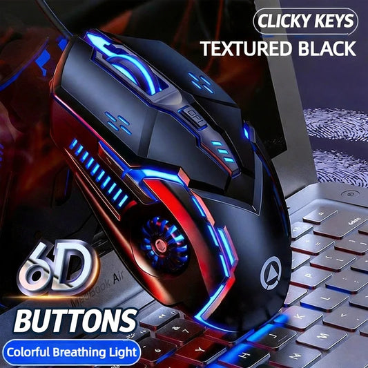 G5 Wired Gaming Mouse with RGB Backlight, High Sensitivity 6-Button Programmable Gaming Mouse for PC, Laptop & Computer