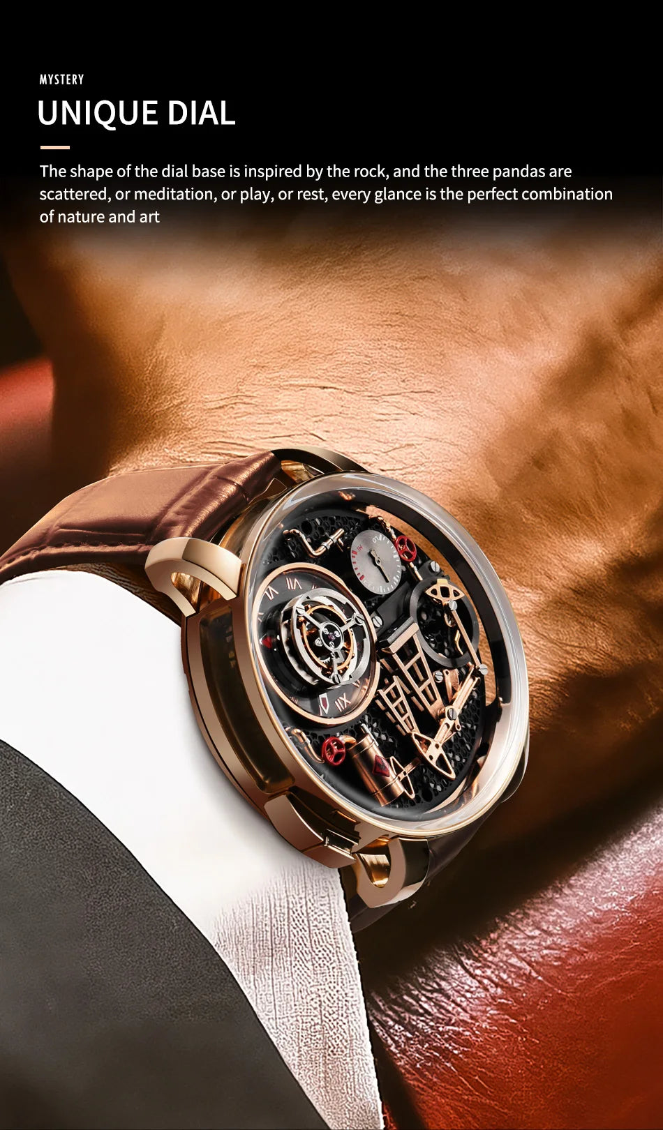 PINDU NEW TOP Quartz Watches Button oil Pump Business Men Wristwatches 45.5MM Sapphire Mirror Waterproof Leather Watch for Men