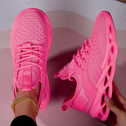 Zapatillas deportivas de moda para mujer, zapatillas con plataforma, zapatos planos de primavera-invierno, zapatillas de running para mujer, tallas grandes, 43