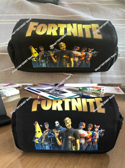 New Fortnite Pencil Case Cartoon Figure Printed Pencil Bags Cute Pencil Cases Boys School Supplies Children Birthday Gifts