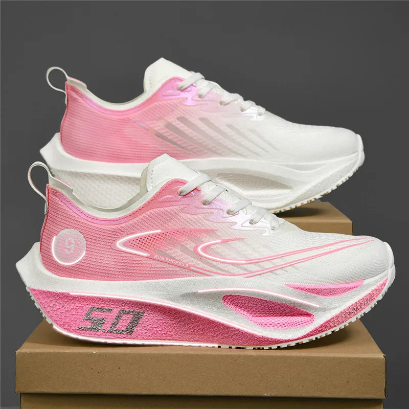 Men’s Sports Shoes with Cushioning, Non-Slip, Flat, Wear-Resistant Sneakers, Mesh Breathable Platform, Soft Running Shoes for Men