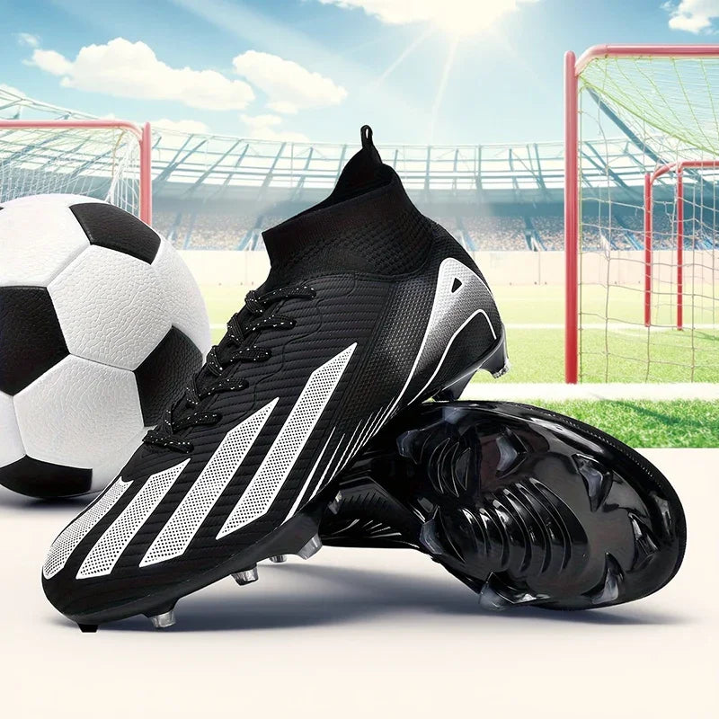 Ghete de fotbal pentru bărbați, crampoane pentru băieți, încălțăminte de fotbal ultraușoară sport, pentru adulți, profesională, antiderapantă și confortabilă, pentru antrenament și meciuri pe iarbă
