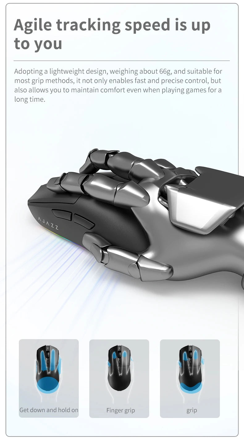 AJAZZ AJ139Pro/AJ139V2MC Wireless Mouse PMW3395/PAW3311 Chipset 12000-26000Dpi Professional Gaming Mouse