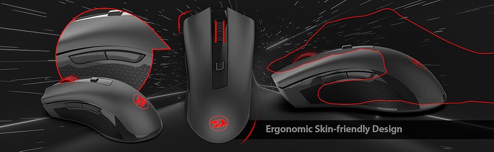 Redragon M652 Optical 2.4G Wireless Mouse with USB Receiver, Portable Gaming & Office Mice, 5 Adjustable DPI Levels